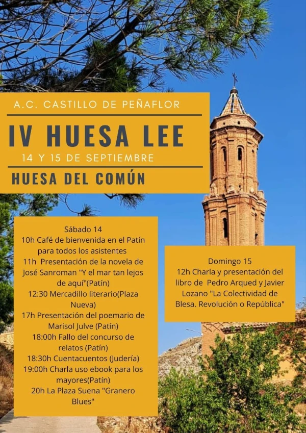 Actividades culturales Huesa del Común. Septiembre 2024. Mi pueblo lee.